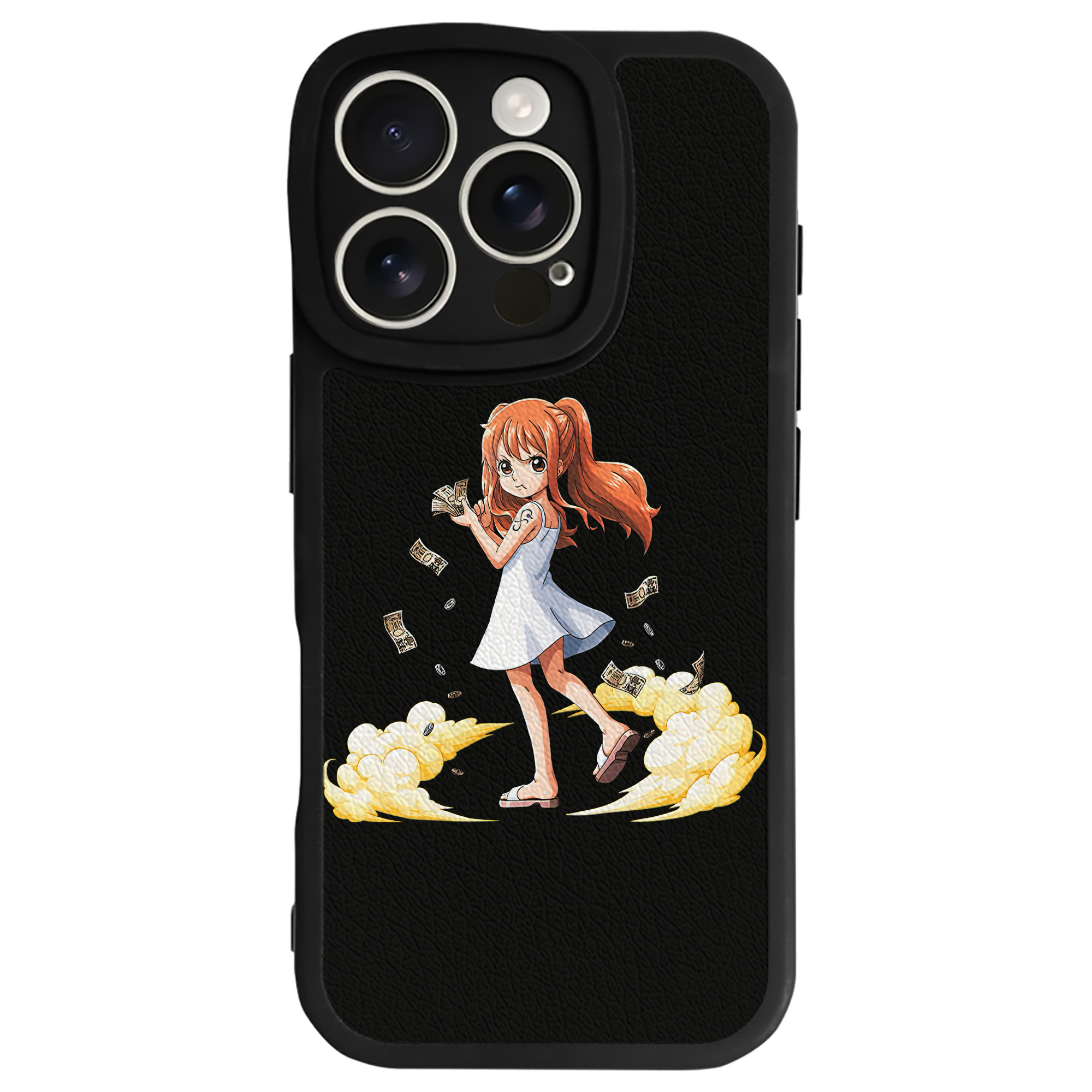 （画像用） ワンピース ナミ ONE PIECE Nami 【iPhone 16シリーズ対応】シリコンスマホケース（レザー調） 材質：シリコン